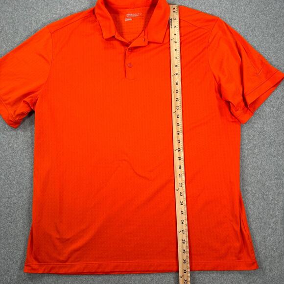 Nike Golf Dri Fit Polo Men's 2XL Tour Performance Orange Short Sleeve Collared - Picture 6 of 8